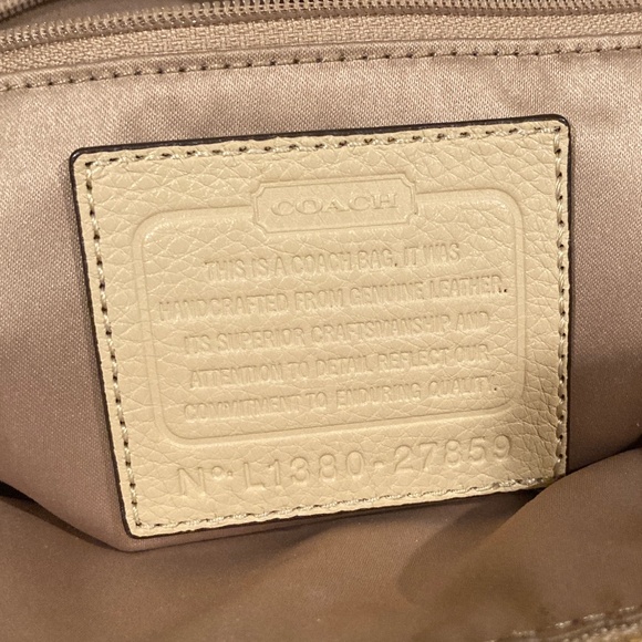 New Coach Madison Cafe Carryall Satchel ( Style 27859)  - Light Camel - Picture 11 of 13